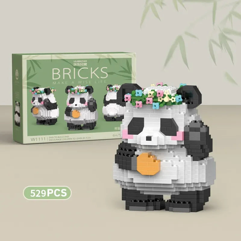 Creativblox: DIY Assembled Mini Panda Building Blocks – Cute Chinese Style and Educational Toy for Kids